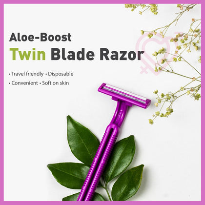 Sirona Aloe Boost Twin Blade Disposable Razor